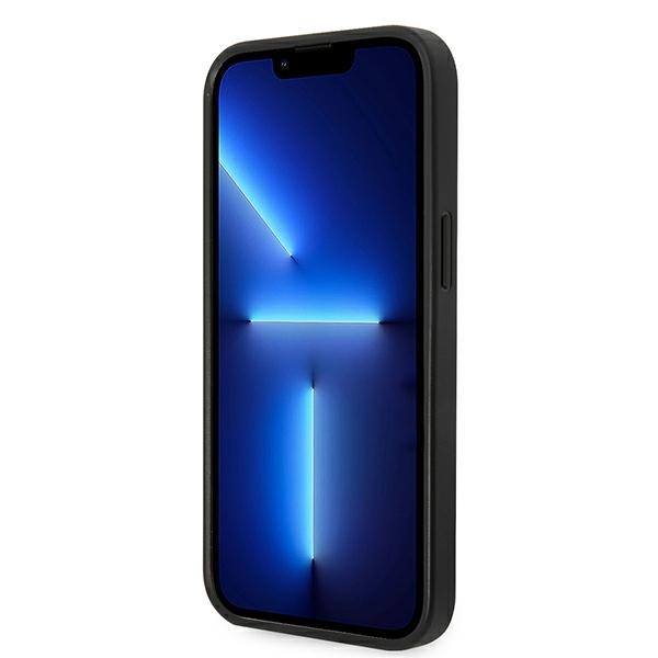 Hülle Karl Lagerfeld iPhone 14 Plus 6,7" silber/silber hartcase Saffiano Karl`s Head Patch